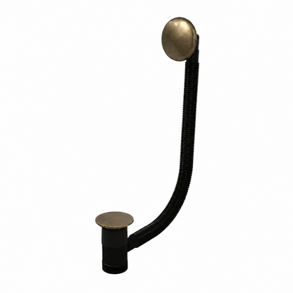 Top-Fix Fast Fitting Bath Waste and Overflow - Antique Brass