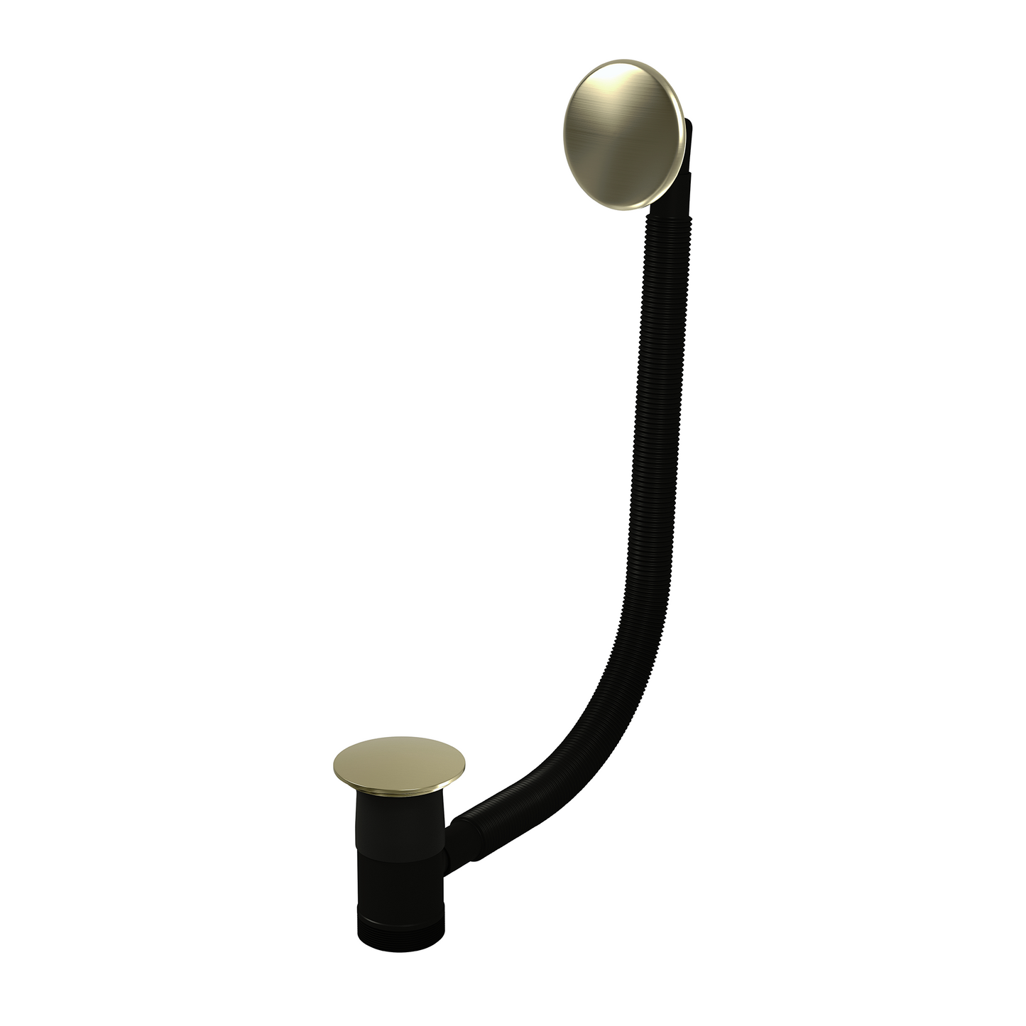 Top-Fix Fast Fitting Bath Waste and Overflow - Brushed Brass