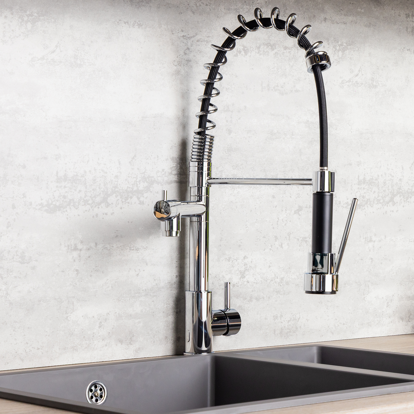 Top-Fix Alto Multiuse Fast Fitting Kitchen Tap - Chrome