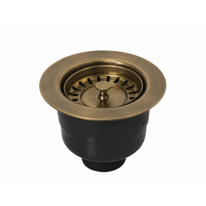 Top-Fix Fast Fitting Kitchen Strainer Waste - Antique Brass