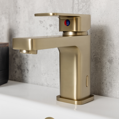 Top-Fix Lima Fast Fitting Mono Basin Mixer Tap - Brushed Brass