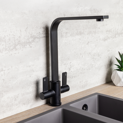 Top-Fix Rena Fast Fitting Kitchen Tap - Matt Black