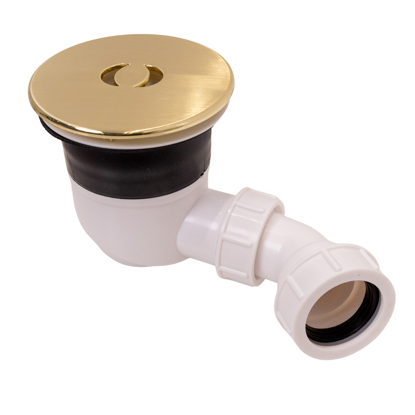 Top-Fix Fast Fitting Shower Waste 90mm - Brushed Brass