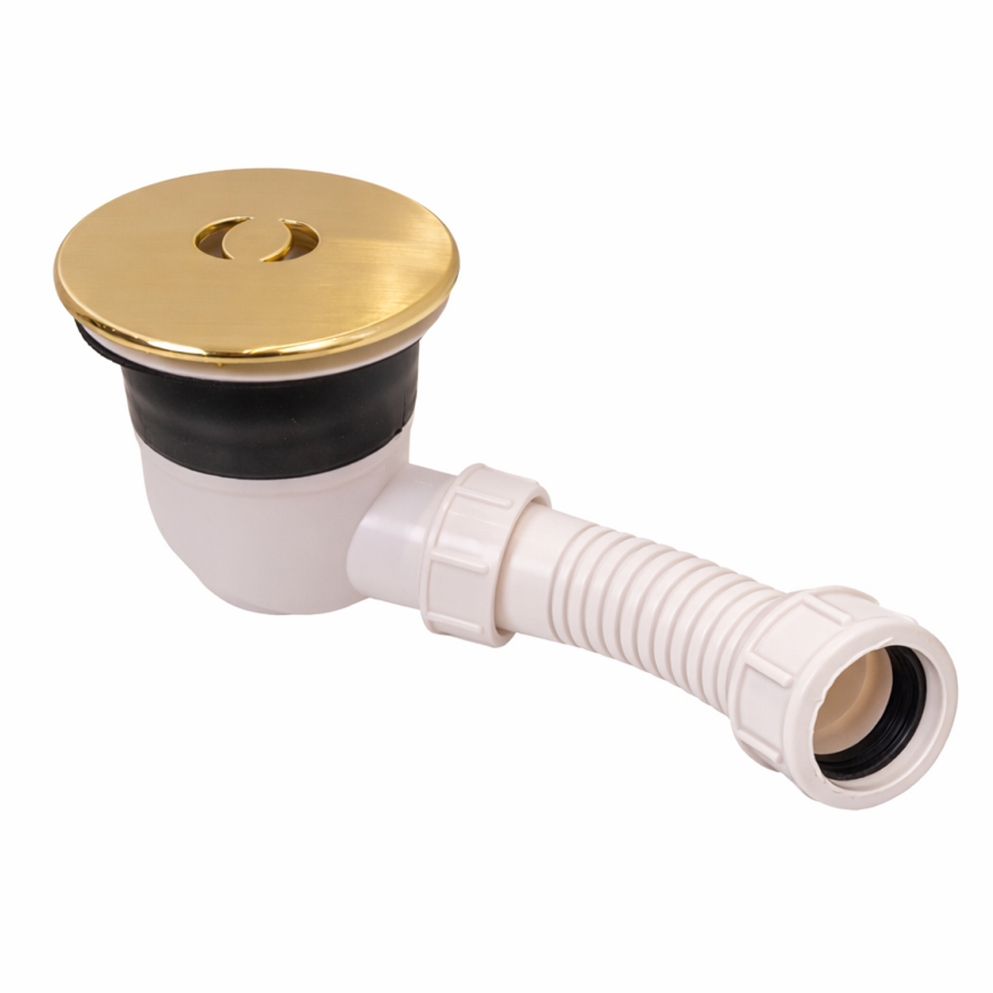 Top-Fix Fast Fitting Shower Waste 90mm With Flexi - Brushed Brass