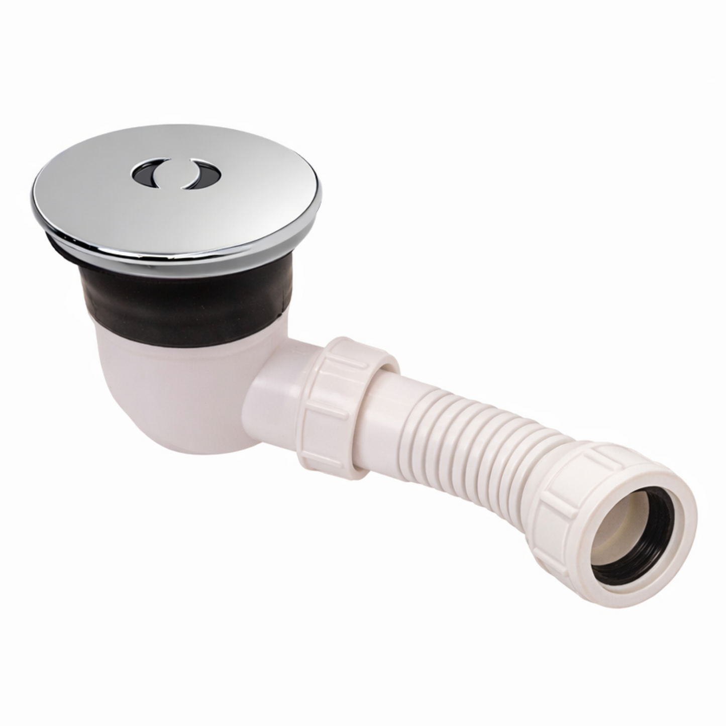 Top-Fix Fast Fitting Shower Waste 90mm With Flexi - Chrome