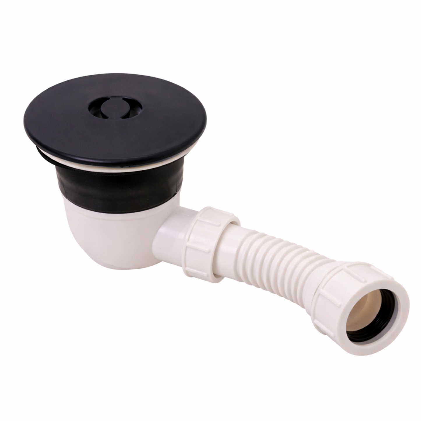 Top-Fix Fast Fitting Shower Waste 90mm With Flexi - Matt Black
