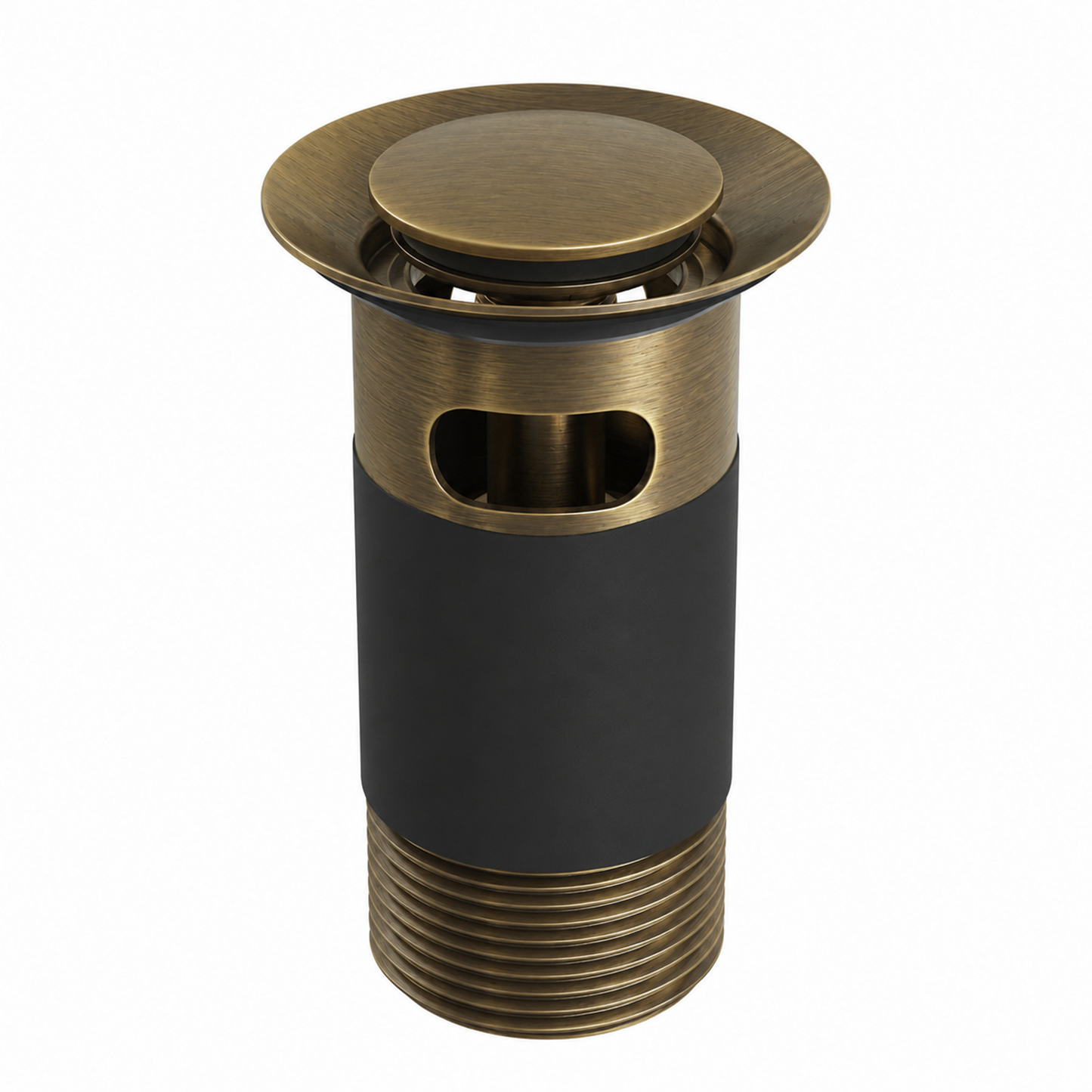 Top-Fix Fast Fitting Slotted Basin Waste - Antique Brass