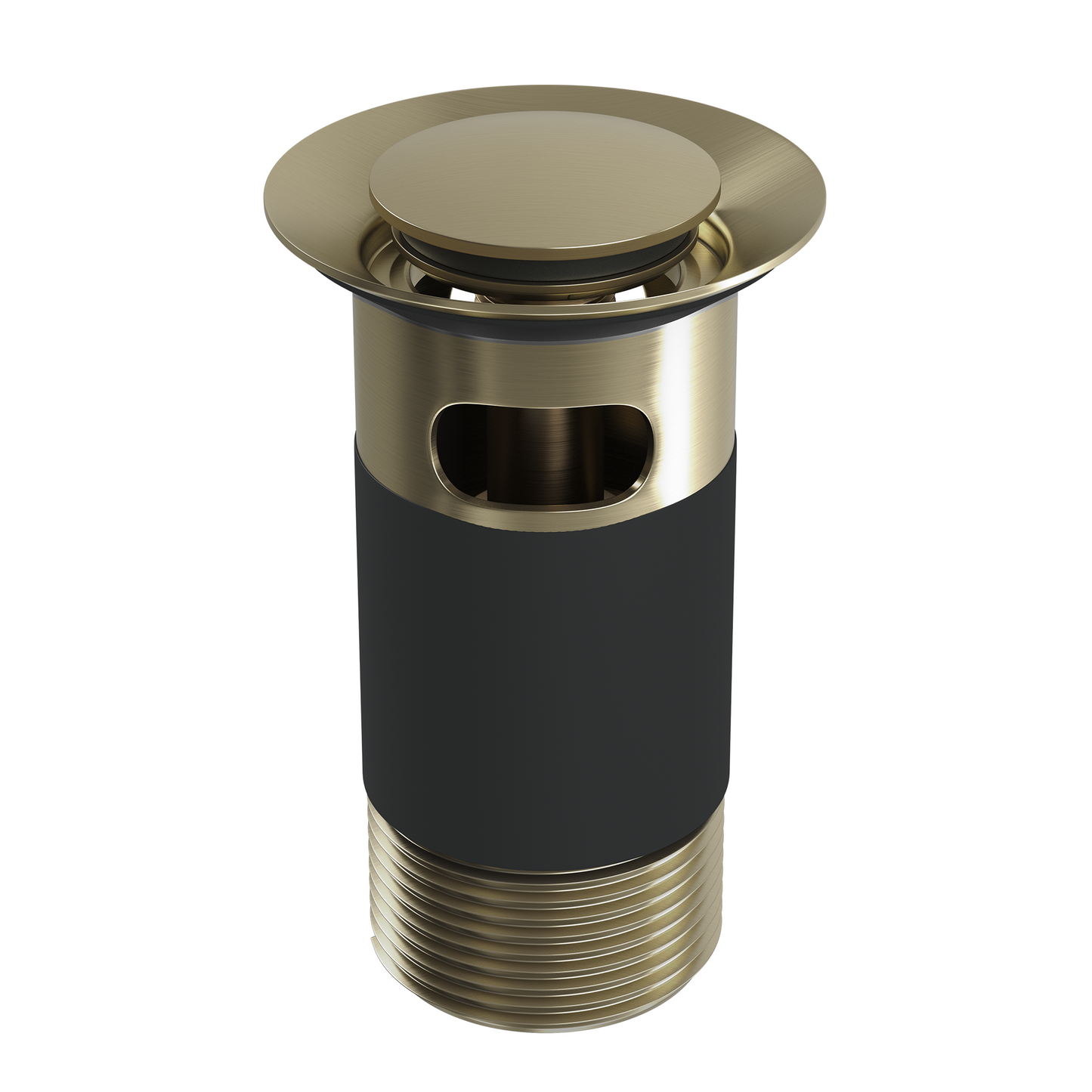 Top-Fix Fast Fitting Slotted Basin Waste - Brushed Brass