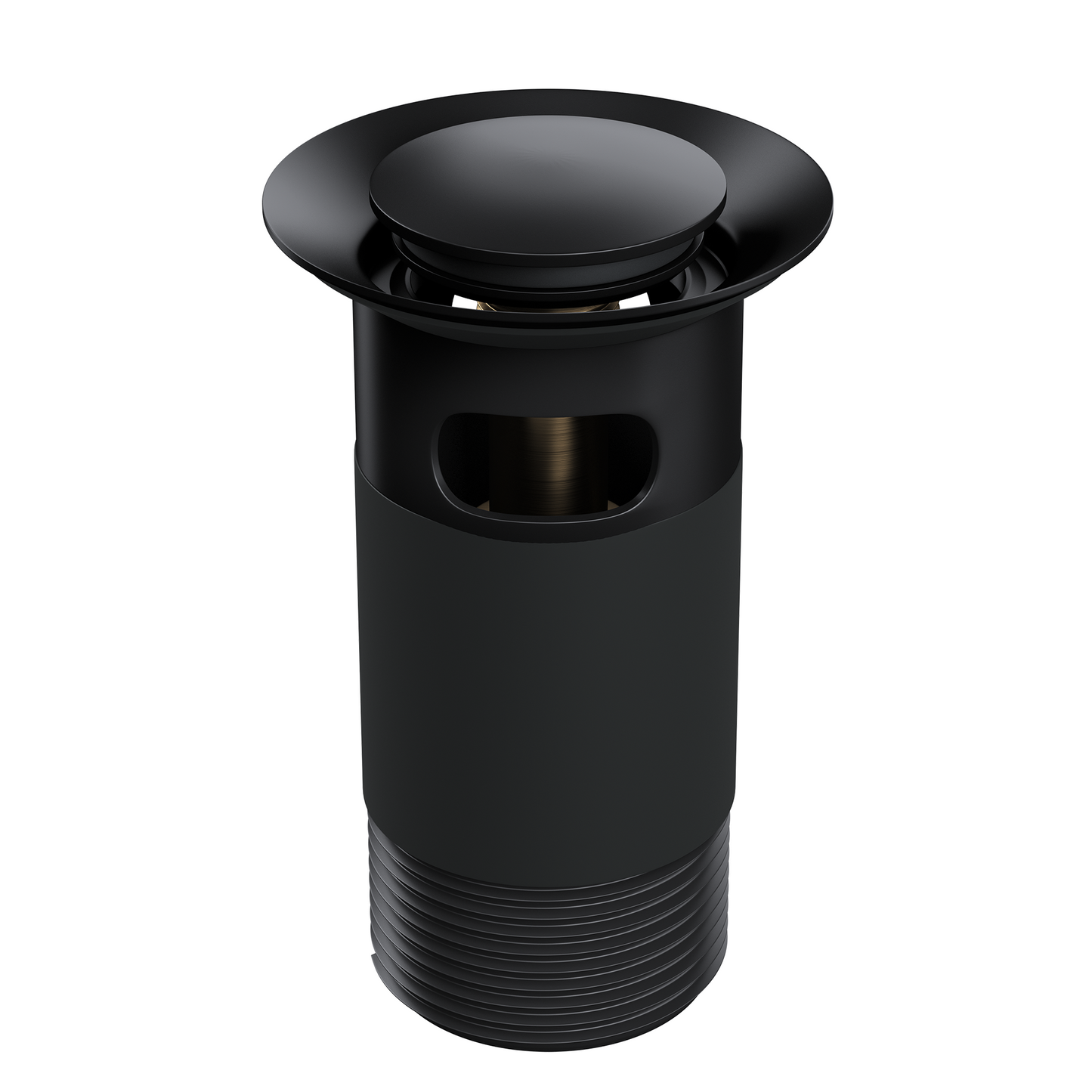 Top-Fix Fast Fitting Slotted Basin Waste - Matt Black