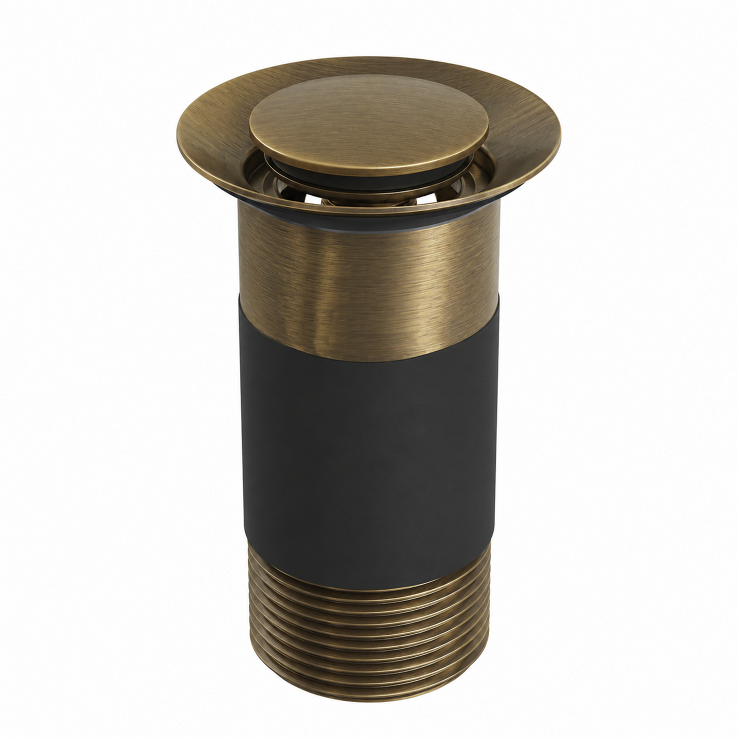 Top-Fix Fast Fitting Unslotted Basin Waste - Antique Brass