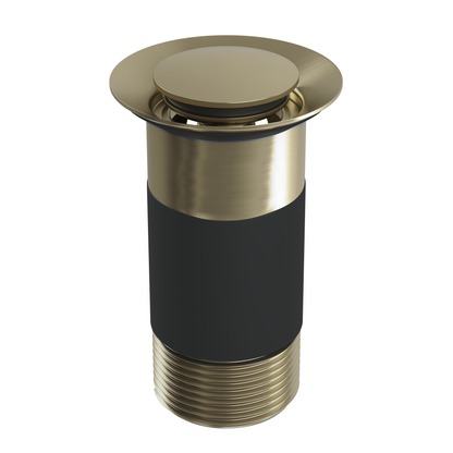 Top-Fix Fast Fitting Unslotted Basin Waste - Brushed Brass