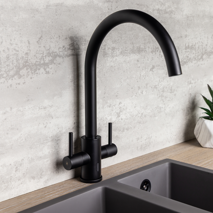 Top-Fix Torra Fast Fitting Kitchen Tap - Matt Black