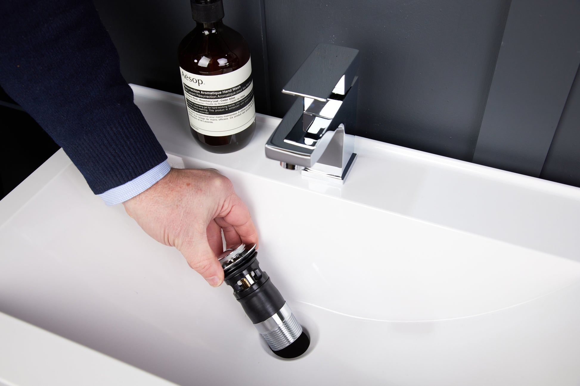 Top-Fix Fast Fitting Slotted Basin Waste - Chrome
