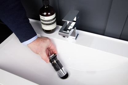Top-Fix Fast Fitting Slotted Basin Waste - Chrome