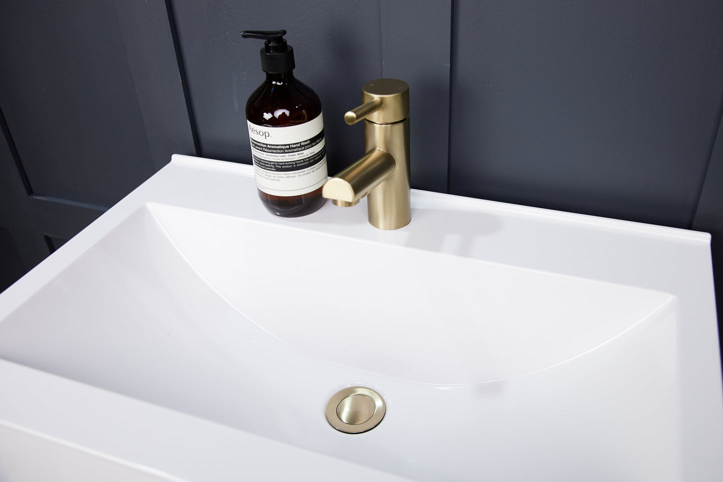 Top-Fix Fast Fitting Unslotted Basin Waste - Brushed Brass