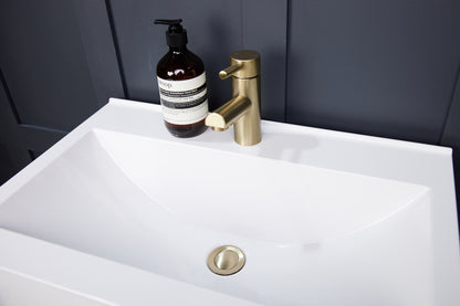 Top-Fix Fast Fitting Unslotted Basin Waste - Brushed Brass