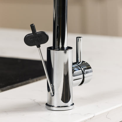Top-Fix Vito Swan Neck Fast Fitting Kitchen Mixer Tap - Chrome