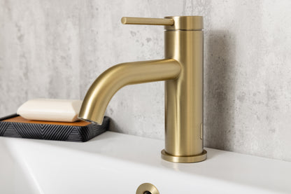 Top-Fix Premio Fast Fitting Mono Basin Mixer Tap - Brushed Brass