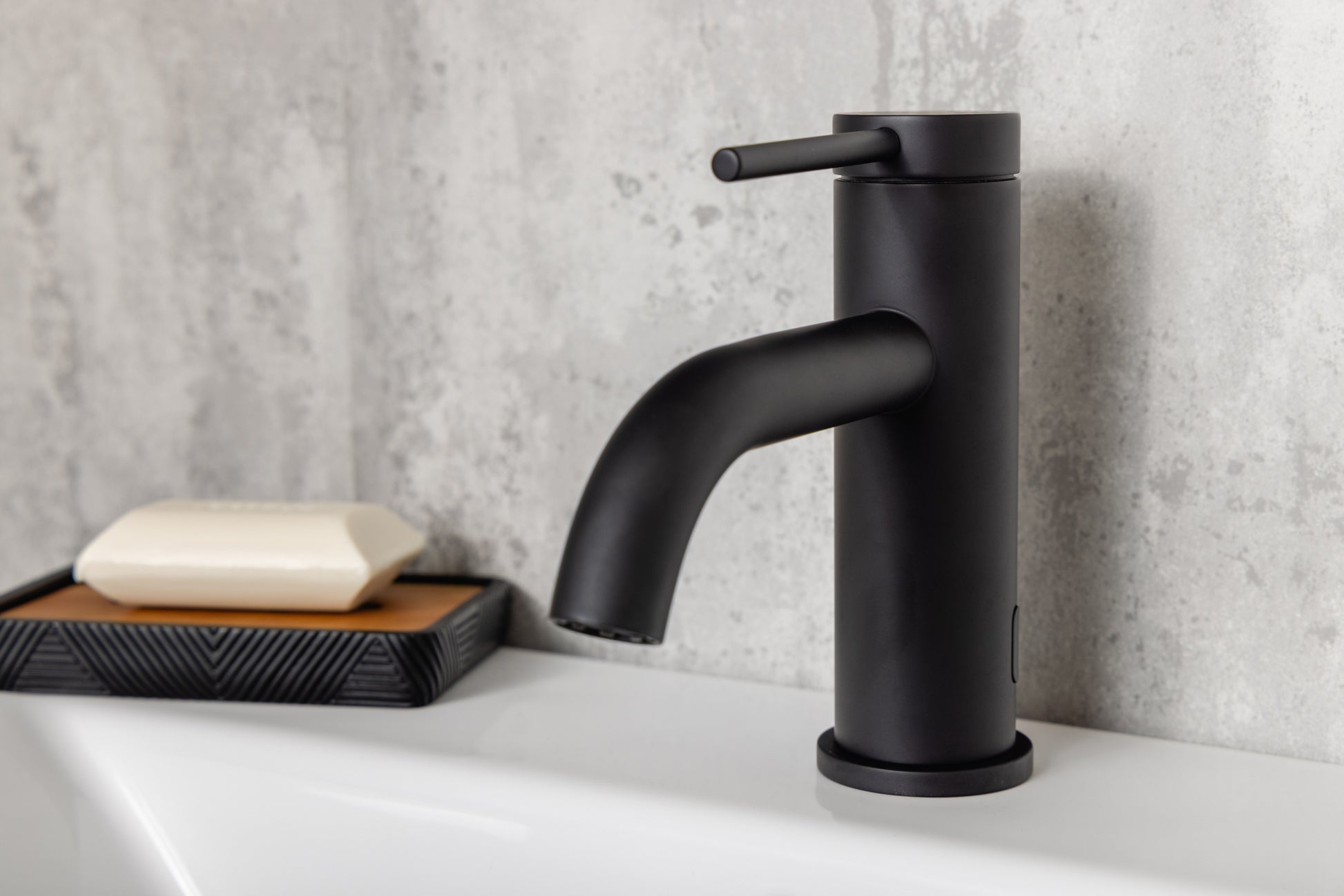 Top-Fix Premio Fast Fitting Mono Basin Mixer Tap - Matt Black