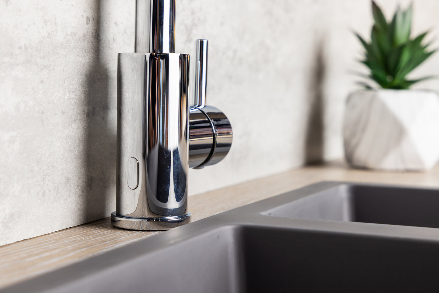Top-Fix Vito Square Neck Fast Fitting Kitchen Mixer Tap - Chrome