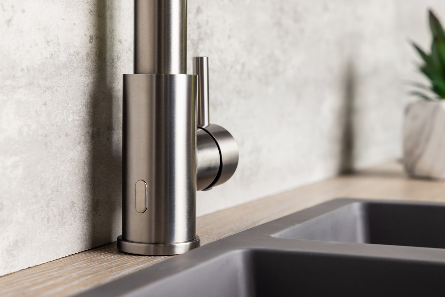 Top-Fix Alto Multiuse Fast Fitting Kitchen Tap - Brushed Steel