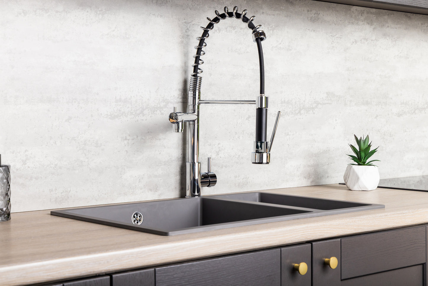 Top-Fix Alto Multiuse Fast Fitting Kitchen Tap - Chrome