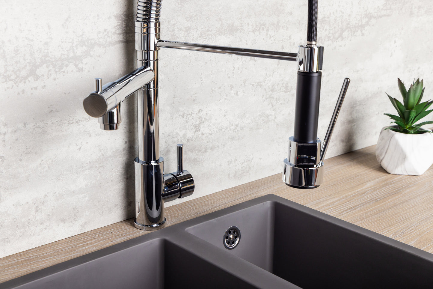 Top-Fix Alto Multiuse Fast Fitting Kitchen Tap - Chrome