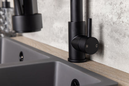 Top-Fix Alto Multiuse Fast Fitting Kitchen Tap - Matt Black
