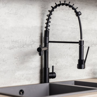 Top-Fix Alto Multiuse Fast Fitting Kitchen Tap - Matt Black