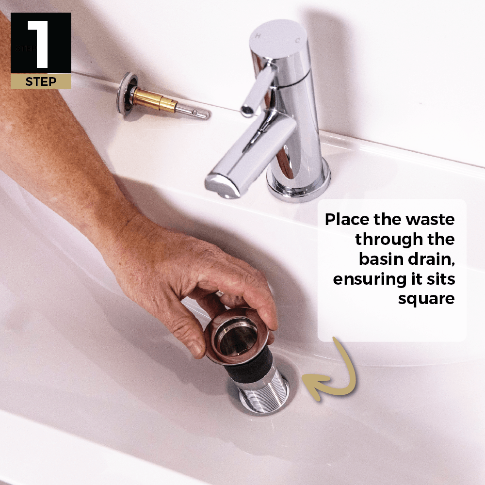 Top-Fix Fast Fitting Basin Waste Installation - Step 1