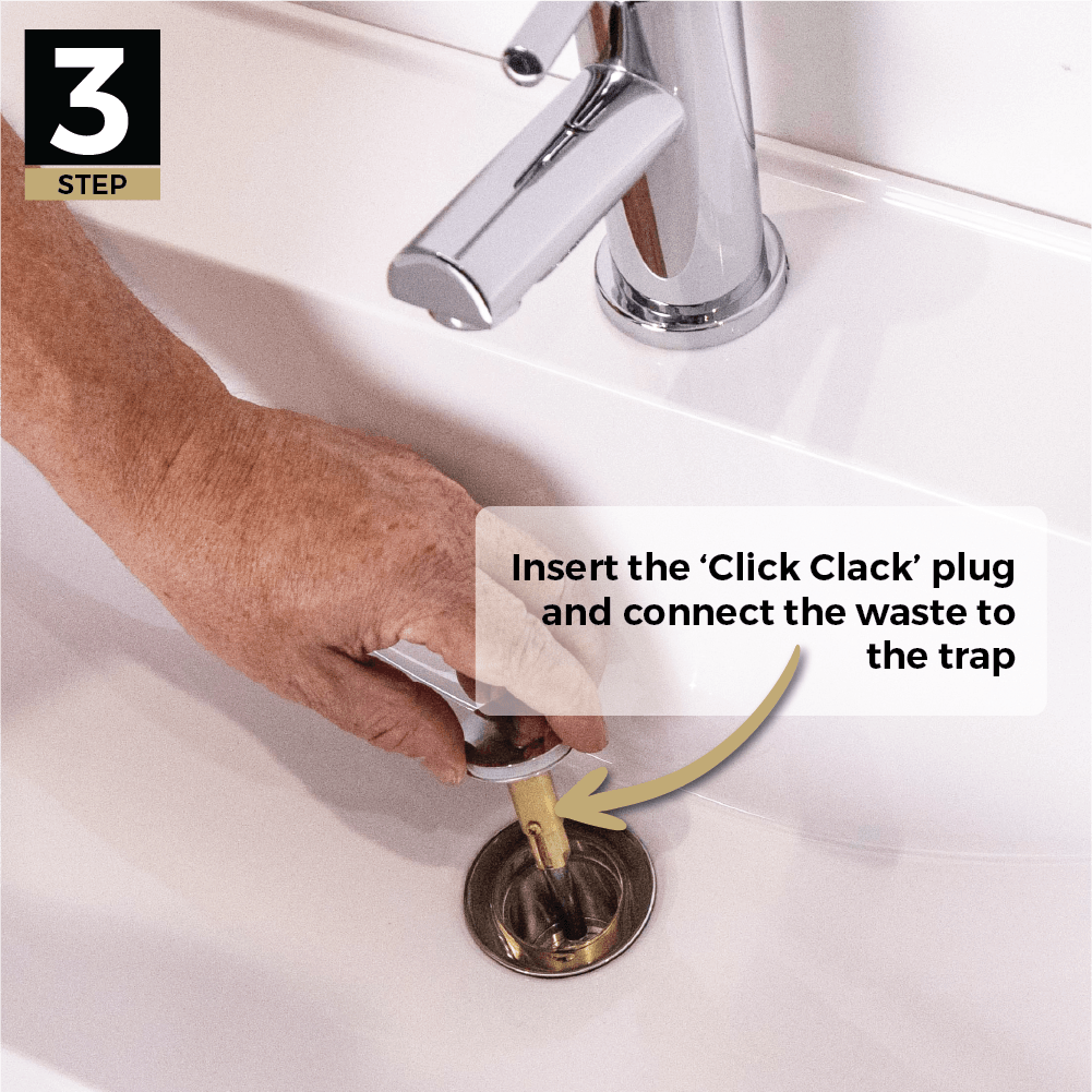 Top-Fix Fast Fitting Basin Waste Installation - Step 3