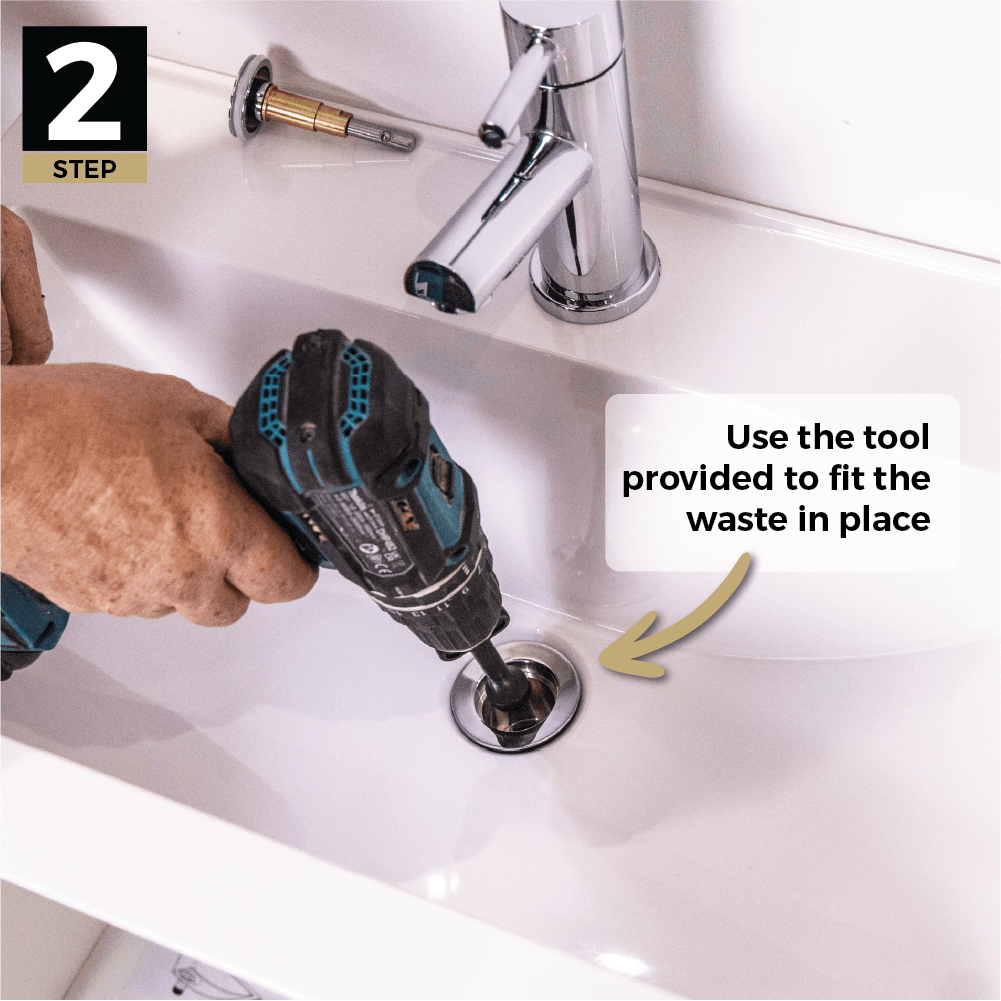 Top-Fix Fast Fitting Basin Waste Installation - Step 2