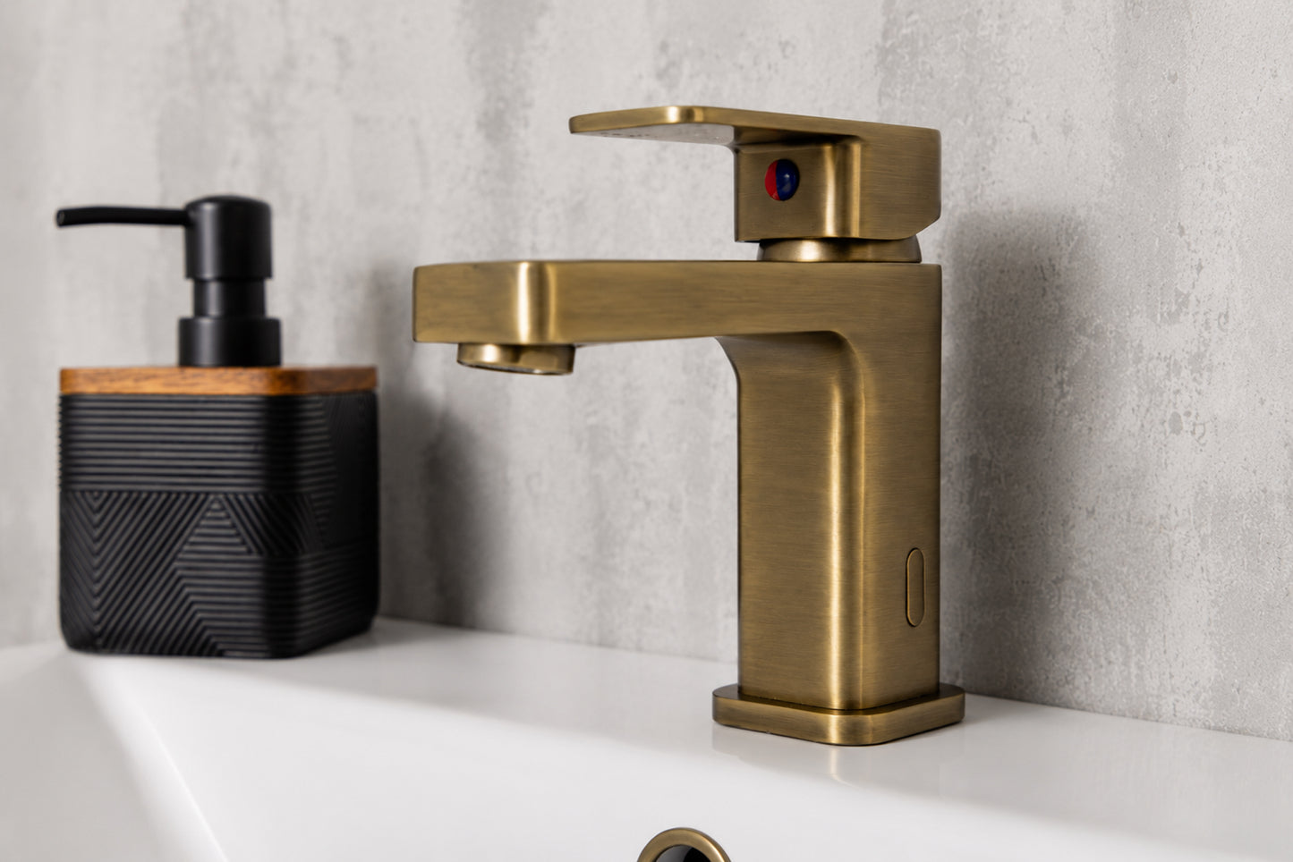 Top-Fix Lima Fast Fitting Mono Basin Mixer Tap - Antique Brass