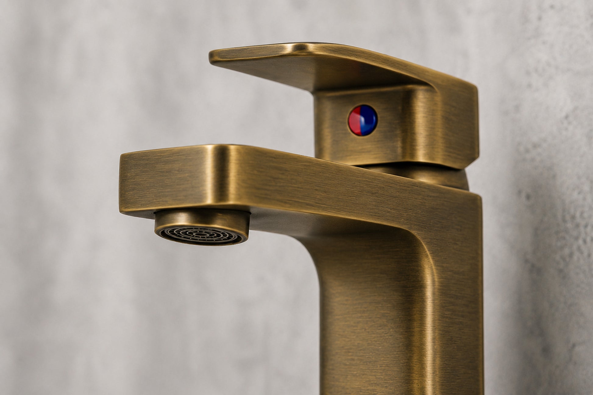 Top-Fix Lima Fast Fitting Mono Basin Mixer Tap - Antique Brass