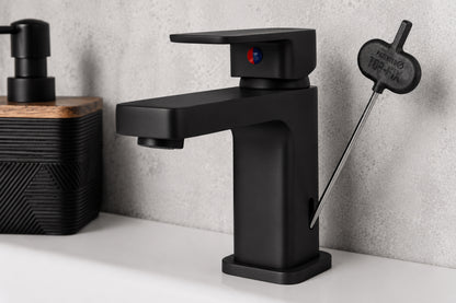 Top-Fix Lima Fast Fitting Mono Basin Mixer Tap - Matt Black