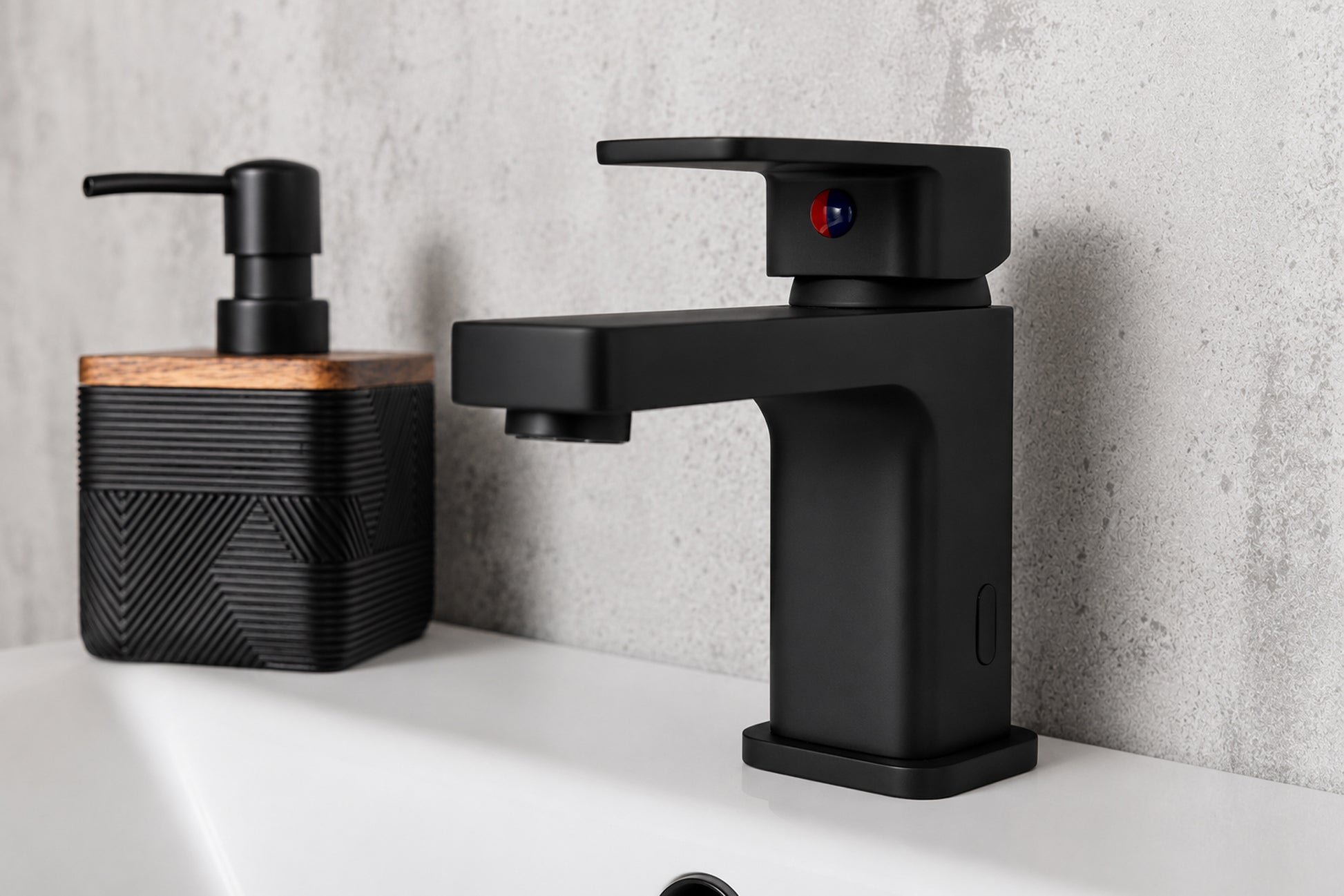 Top-Fix Lima Fast Fitting Mono Basin Mixer Tap - Matt Black