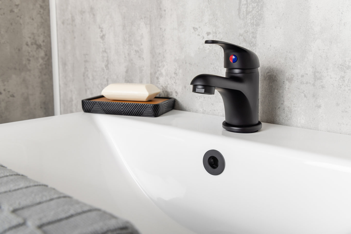 Top-Fix Loop Fast Fitting Mono Basin Mixer Tap - Matt Black