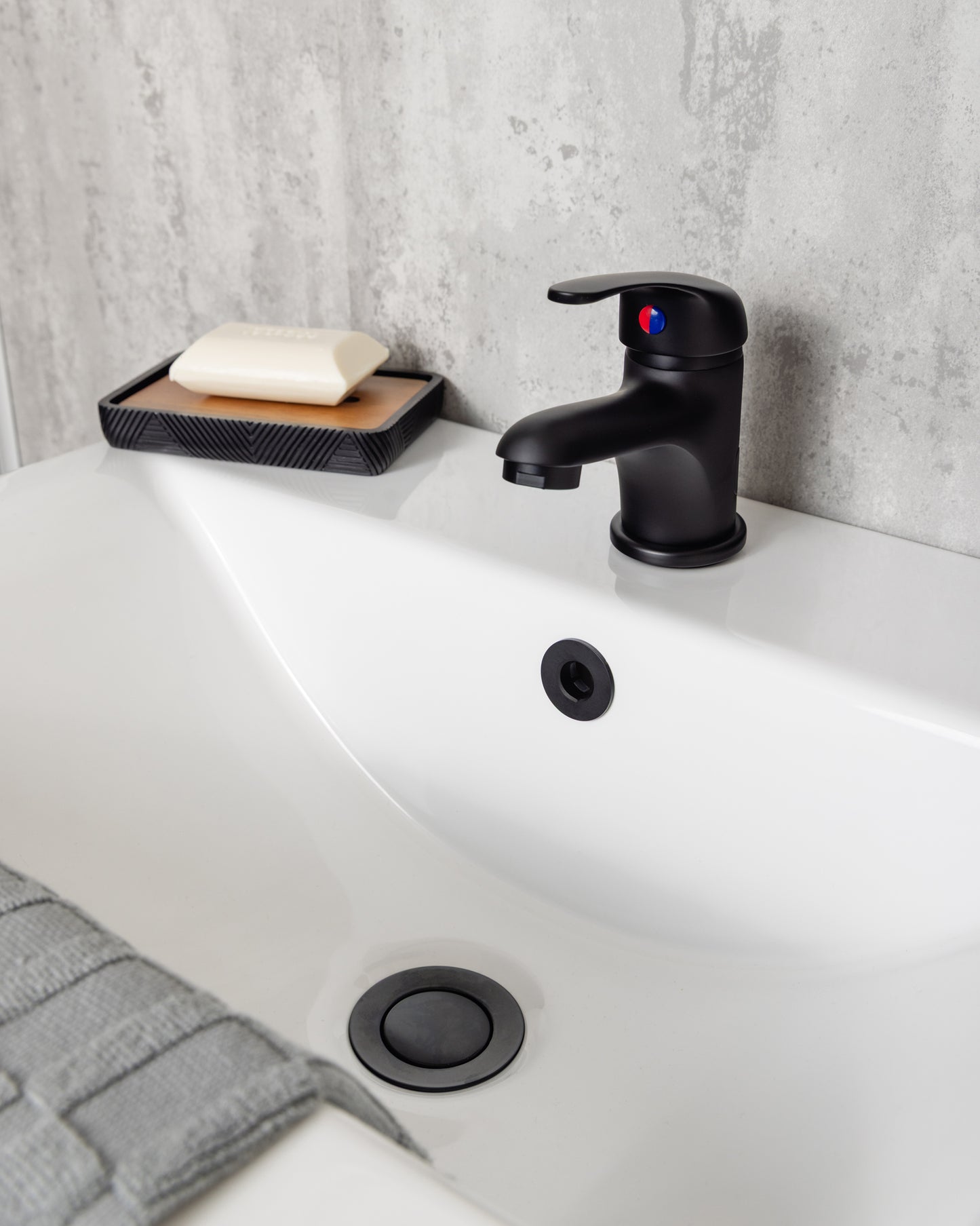 Top-Fix Loop Fast Fitting Mono Basin Mixer Tap - Matt Black