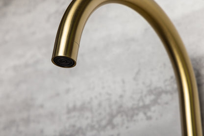 Top-Fix Torra Fast Fitting Kitchen Tap - Brushed Brass