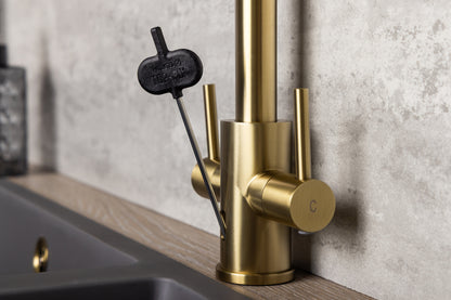 Top-Fix Torra Fast Fitting Kitchen Tap - Brushed Brass