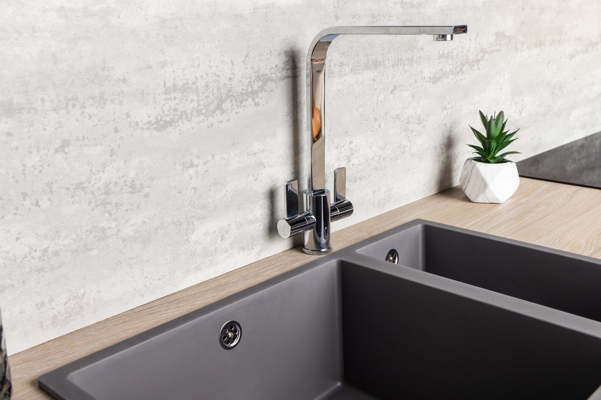 Top-Fix Rena Fast Fitting Kitchen Tap - Chrome
