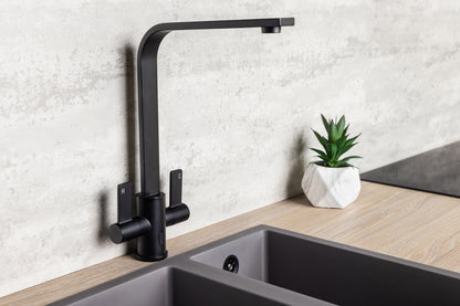 Top-Fix Rena Fast Fitting Kitchen Tap - Matt Black