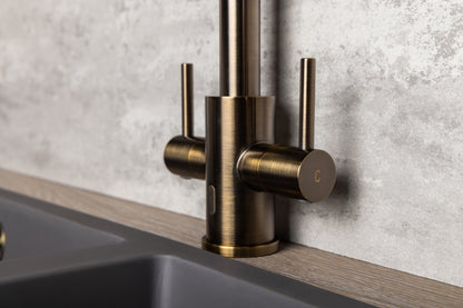 Top-Fix Torra Fast Fitting Kitchen Tap - Antique Brass