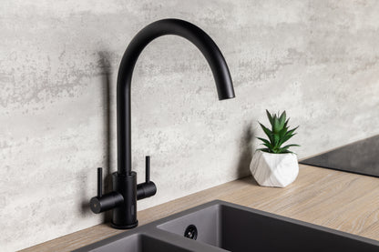 Top-Fix Torra Fast Fitting Kitchen Tap - Matt Black