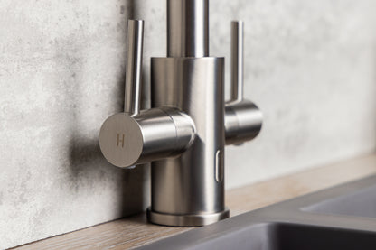 Top-Fix Torra Fast Fitting Kitchen Tap - Brushed Steel