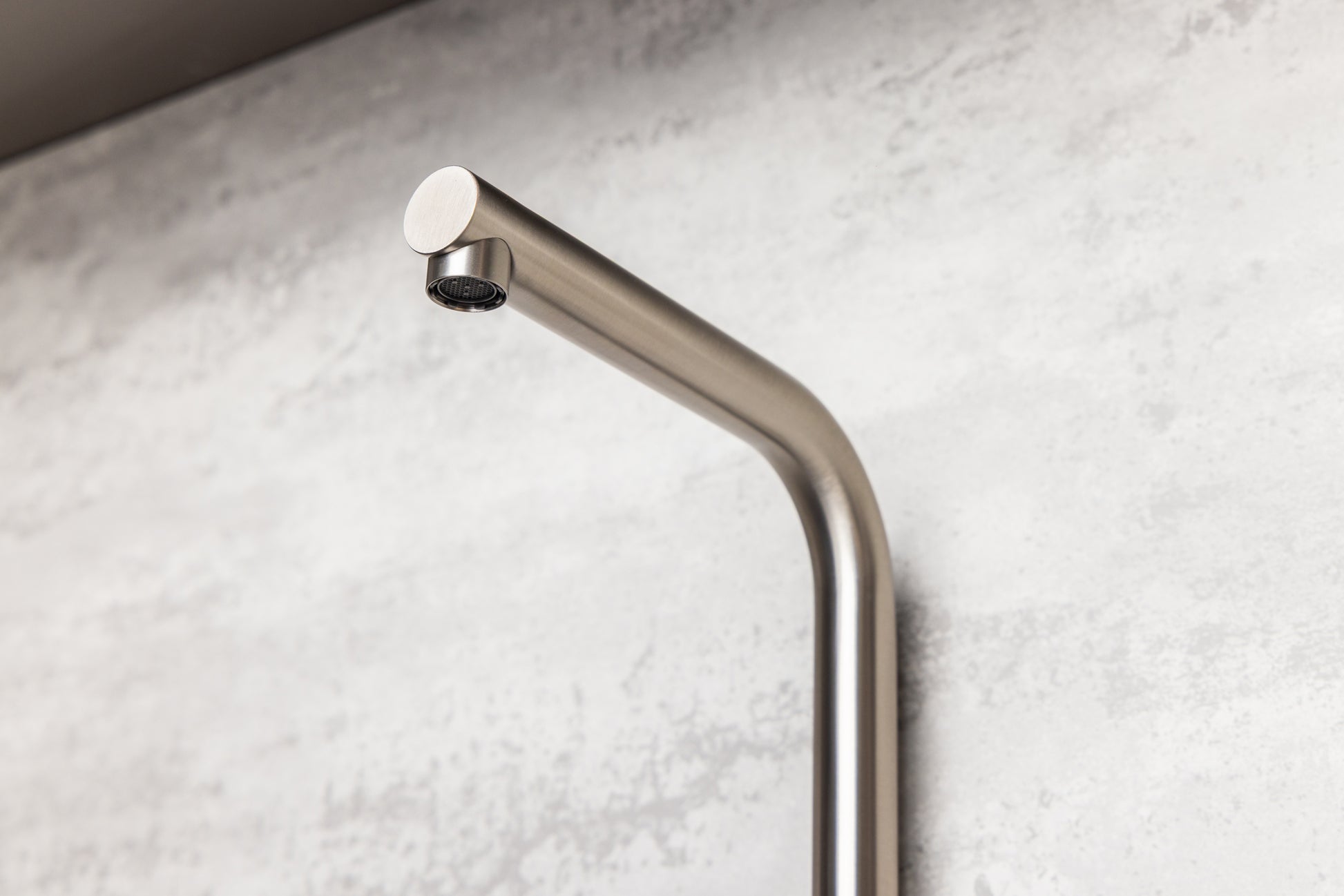 Top-Fix Vito L Neck Fast Fitting Kitchen Mixer Tap - Brushed Steel