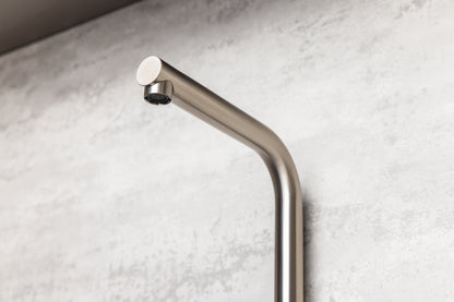 Top-Fix Vito L Neck Fast Fitting Kitchen Mixer Tap - Brushed Steel