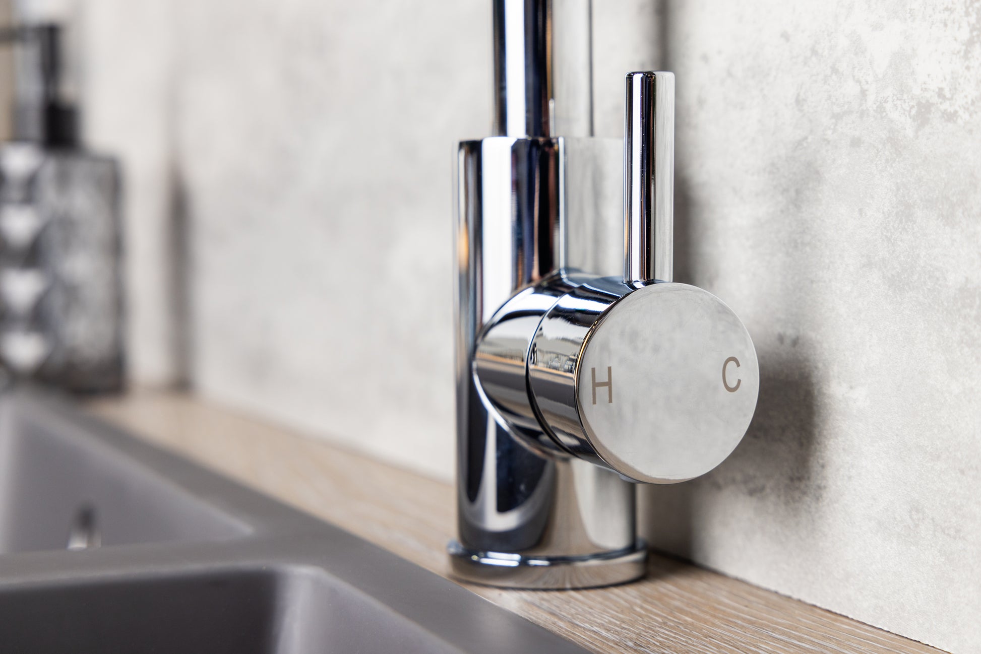 Top-Fix Vito L Neck Fast Fitting Kitchen Mixer Tap - Chrome