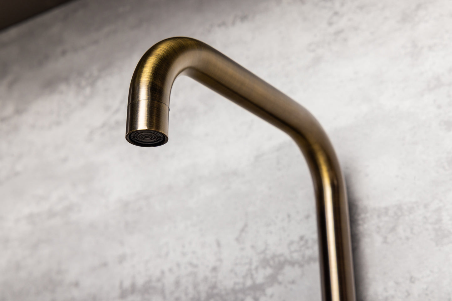 Top-Fix Vito Square Neck Fast Fitting Kitchen Mixer Tap - Antique Brass