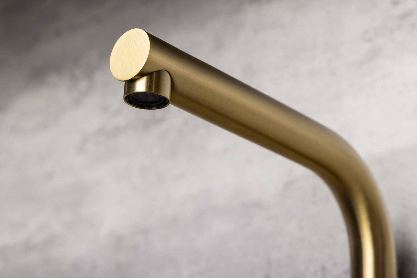 Top-Fix Vito L Neck Fast Fitting Kitchen Mixer Tap - Brushed Brass